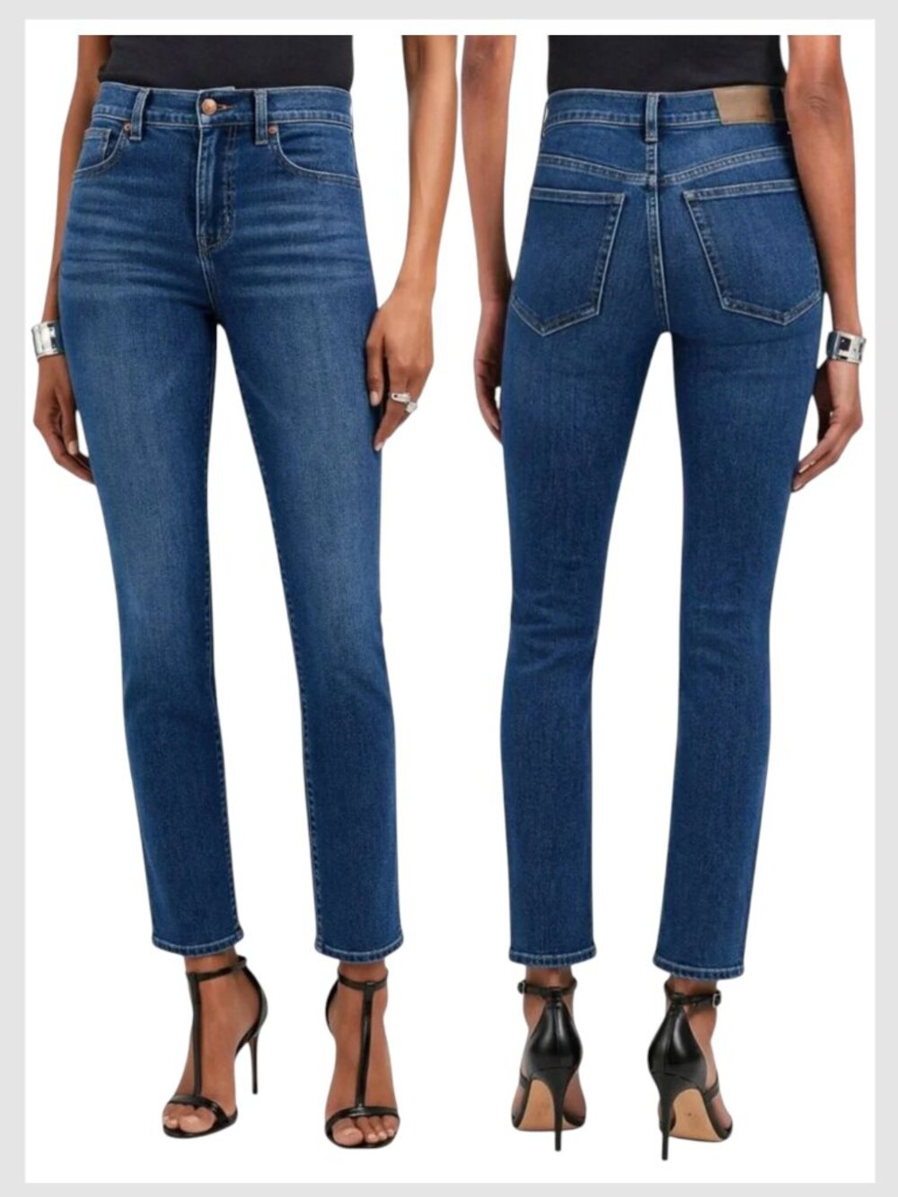 Madewell Stovepipe Jeans Medium Wash Blue High Rise Straight Leg 24